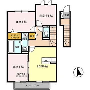イル デ パン B棟【2階】の間取り