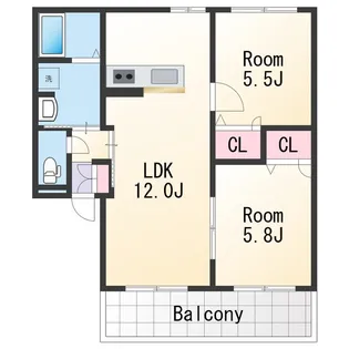 リッチンコートⅠ【1階】の間取り