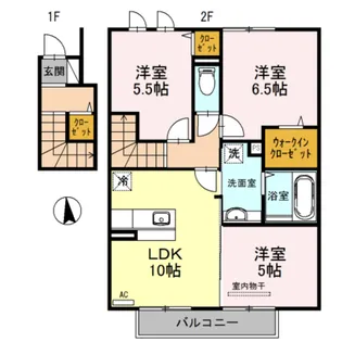 D−roomシルクマムB【2階】の間取り