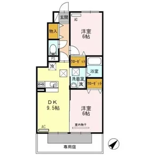 2DKの間取り画像