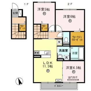 BIG JOY YAMATO【2階】の間取り