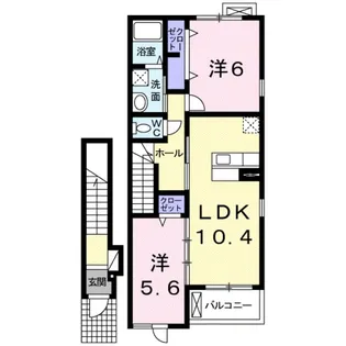 フィオーレ Ⅱ【2階】の間取り