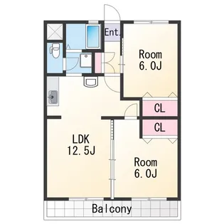 ローパス三葛【3階】の間取り