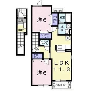 ブランシュール Ⅱ【2階】の間取り