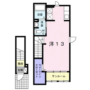 ヴァンクール新高【2階】の間取り