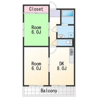 ルミエール参番館【2階】の間取り