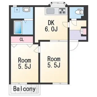 フォーブル石野【2階】の間取り