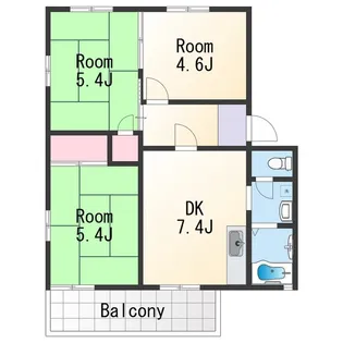 サニーハイツひまわり【2階】の間取り