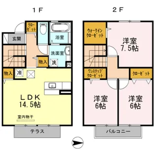 和歌山県和歌山市東高松2丁目【テラスハウス】の間取り