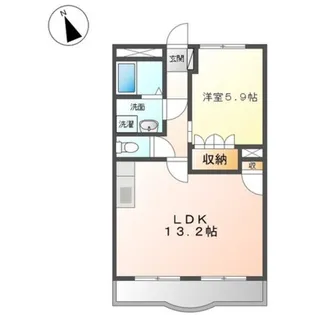 1LDKの間取り画像