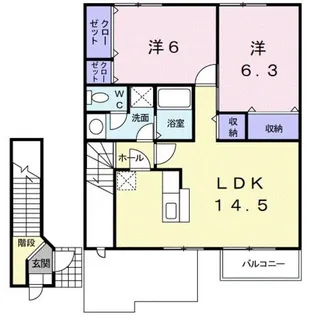 FLOWER STAGE 2【2階】の間取り