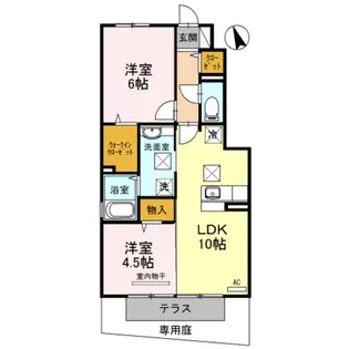ルーチェ木ノ本【1階】の間取り