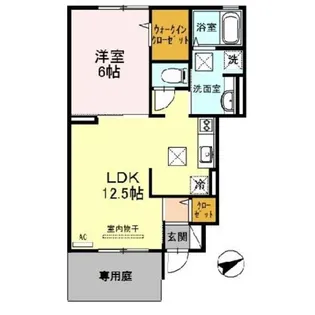ブランドール松江東【1階】の間取り