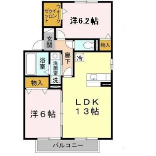 パイン テイル D棟【2階】の間取り