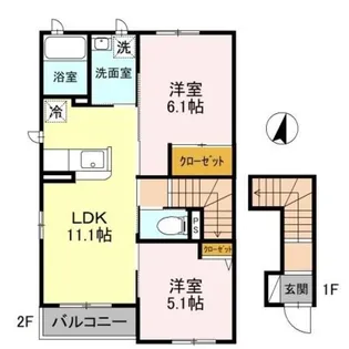 アート・ソレイユ A棟【2階】の間取り