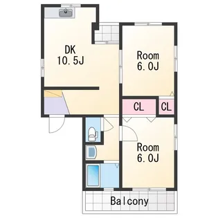 グリーンプラザ本町【3階】の間取り