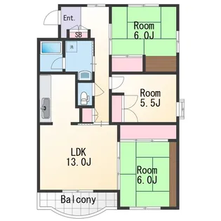 グリーンプラザ雑賀【2階】の間取り