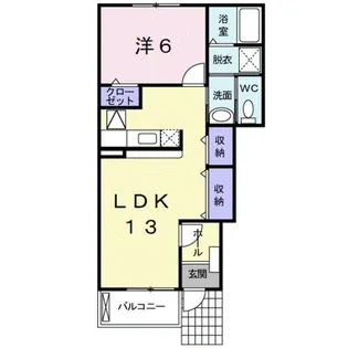 プレシャスコートK西浜【1階】の間取り