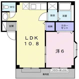 ベルドール松房Ⅰ【1階】の間取り
