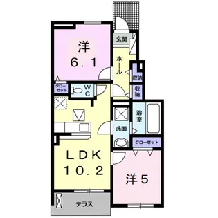 ミレ グランデ Ⅳ【1階】の間取り