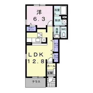 シャルパンティエⅡ【1階】の間取り