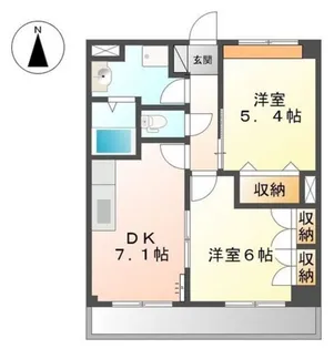 グレイシャスパレス千代【2階】の間取り