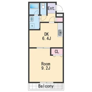 フジパレス三葛【2階】の間取り