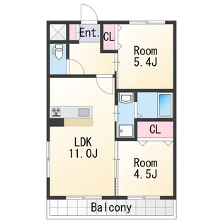 カサ・エイト【1階】の間取り