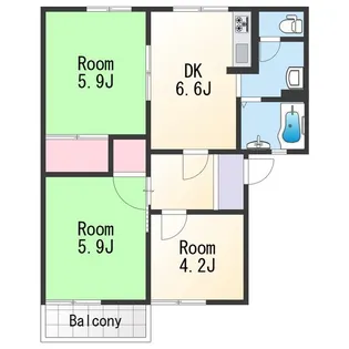 フレグランスロゼ【2階】の間取り