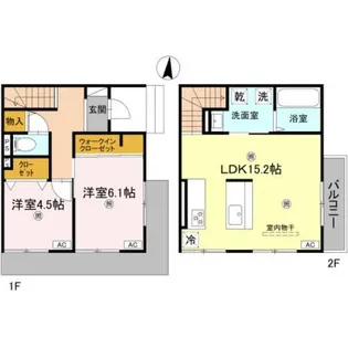 和歌山県和歌山市納定【テラスハウス】の間取り