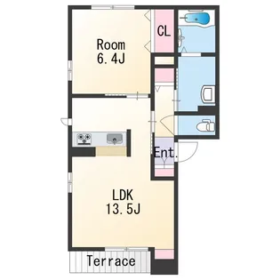 べレオ新通【1階】の間取り