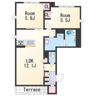 FLEUR KURODA【1階】の間取り