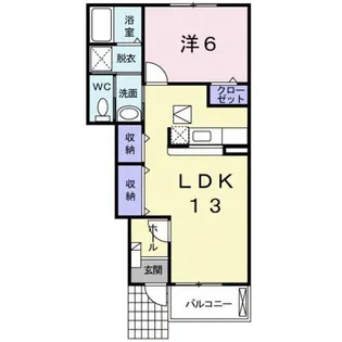 プレシャスコートK西浜【1階】の間取り