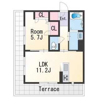 ベレオ昭和通り【1階】の間取り