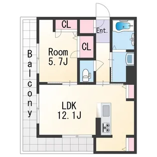 ベレオ昭和通り【2階】の間取り