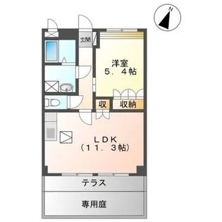 1LDKの間取り画像