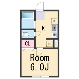 エクストリーム新在家B【2階】の間取り