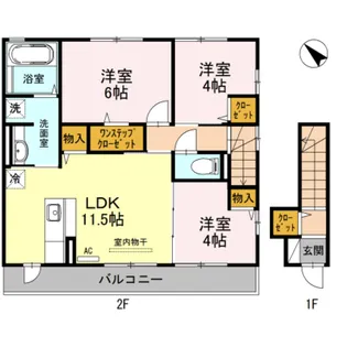 コニファーⅡ【2階】の間取り