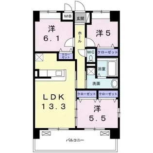 ノースグランパス【4階】の間取り