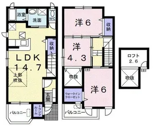 ヒロハウスD【1階】の間取り