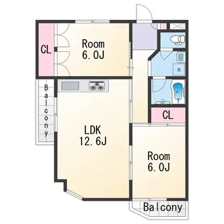 ラピュタ宮前【6階】の間取り