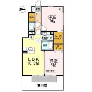 D−room内原 A【1階】の間取り
