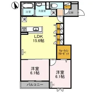 メゾン・モンテリベールⅦ【2階】の間取り