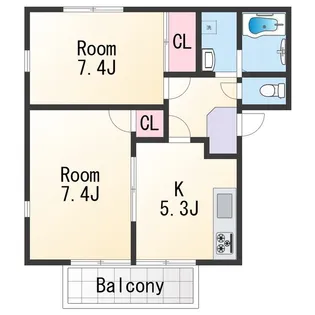 フレグランス秋桜【1階】の間取り