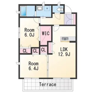 2LDKの間取り画像