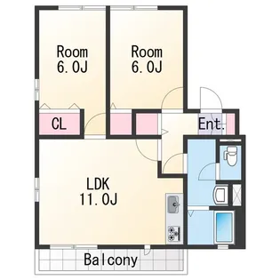 コーラル・ヒル【1階】の間取り