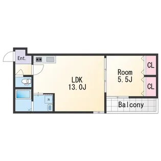 グランフロイデ六十谷【1階】の間取り