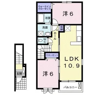 ランプロン アヤ Ⅰ【2階】の間取り