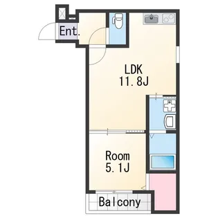 1LDKの間取り画像