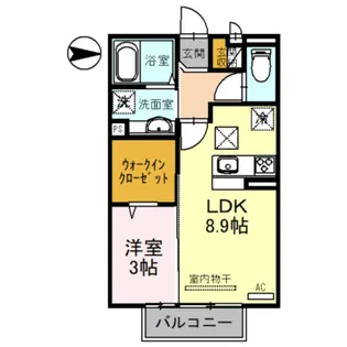 D−room西小二里Ⅱ【1階】の間取り